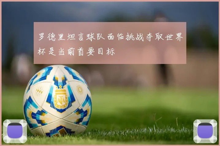 罗德里坦言球队面临挑战夺取世界杯是当前首要目标
